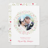 Joyeux Weihnachten Newlyw Christmas Card (Vorne/Hinten)