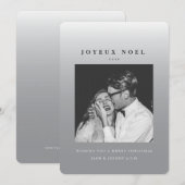 Joyeux Weihnachten Ombre Christmas Foto Card (Vorne/Hinten)