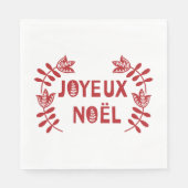 Joyeux Weihnachten Paper Napkins Serviette (Vorderseite)