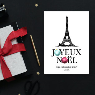 Joyeux Weihnachten Paris Eiffel Tower Weihnachten