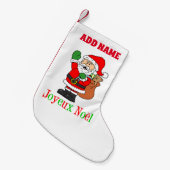 Joyeux Weihnachten Personalisiert Name Französisch Kleiner Weihnachtsstrumpf (Vorderansicht (hängend))
