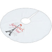 Joyeux Weihnachten Polyester Weihnachtsbaumdecke (Schrägansicht)