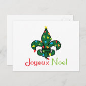 Joyeux Weihnachten Postkarte (Vorne/Hinten)