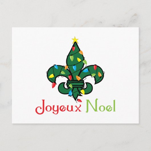 Joyeux Weihnachten Postkarte (Vorderseite)