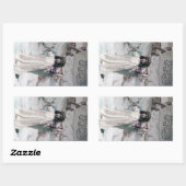 Joyeux Weihnachten Rechteckiger Aufkleber (Blatt)