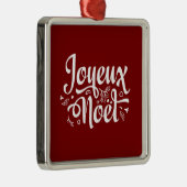 Joyeux Weihnachten Red Ornament Aus Metall (Rechts)