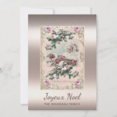 Joyeux Weihnachten Rose Gold Vintag Weihnachten (Vorderseite)