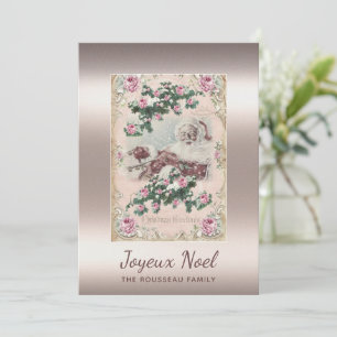 Joyeux Weihnachten Rose Gold Vintag Weihnachten