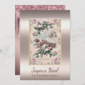 Joyeux Weihnachten Rose Gold Vintag Weihnachten (Vorne/Hinten)
