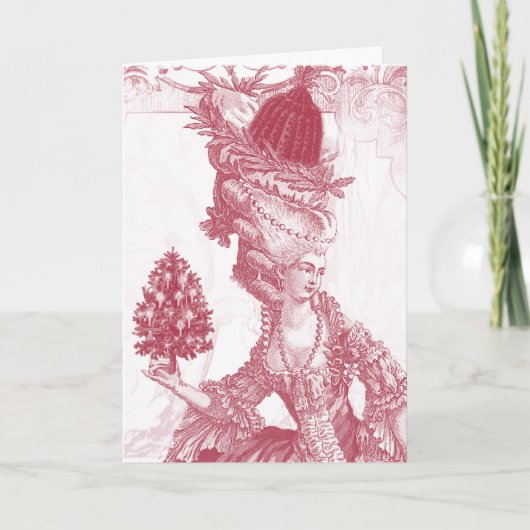 Joyeux-Weihnachten (rouge) Feiertagskarte (Vorderseite)