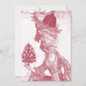 Joyeux Weihnachten rouge Festive Einladung (Rückseite)