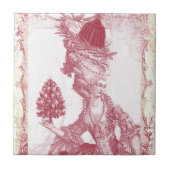 Joyeux-Weihnachten (rouge) Fliese (Vorderseite)