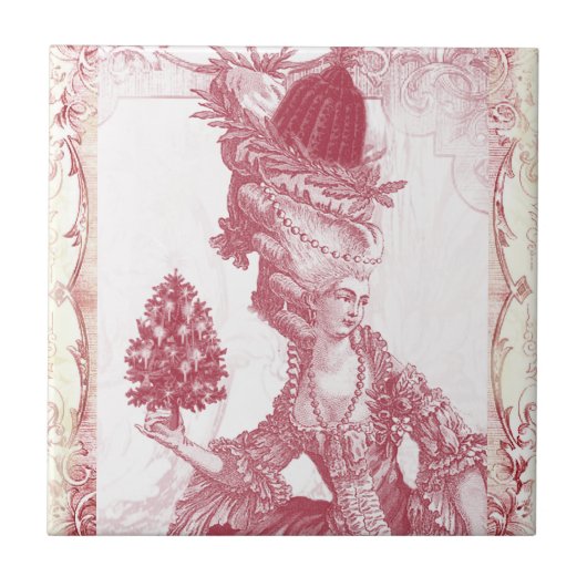 Joyeux-Weihnachten (rouge) Fliese (Vorderseite)