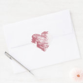 Joyeux-Weihnachten (rouge) Herz-Aufkleber (Umschlag)