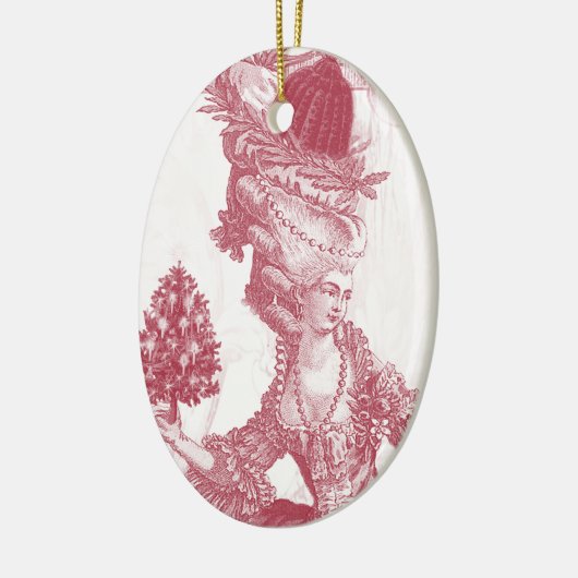 Joyeux-Weihnachten (rouge) Keramikornament (Links)