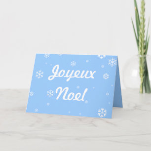 Joyeux Weihnachten-Schneeflocken Feiertagskarte