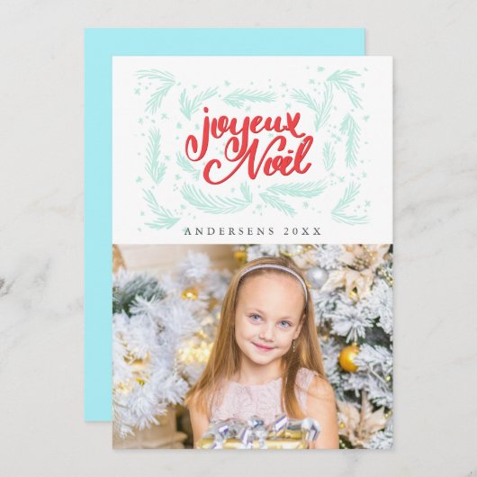 Joyeux Weihnachten Scripting Modernes Weihnachtsfe (Vorne/Hinten)