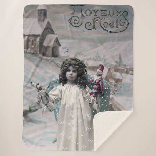 Joyeux Weihnachten Sherpadecke (Vorderseite)