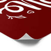 Joyeux Weihnachten Simple Red French Christmas Poster (Ecke)