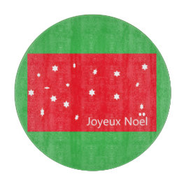 Joyeux Weihnachten Snowflakes Cutting Board Schneidebrett