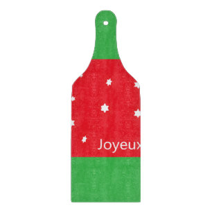 Joyeux Weihnachten Snowflakes Cutting Board Schneidebrett