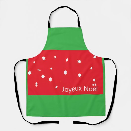 Joyeux Weihnachten Snowflakes Schürze (Vorderseite)
