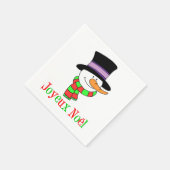 Joyeux Weihnachten Snowman French Christmas Napkin Serviette (Ecke)