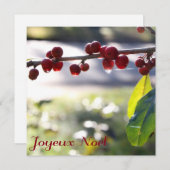 Joyeux Weihnachten Square Card (Vorne/Hinten)