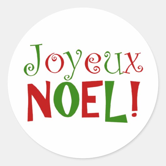 Joyeux Weihnachten Sticker (Vorderseite)