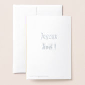 Joyeux Weihnachten-Szene Folienkarte (Rückseite mit Umschlag)