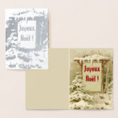 Joyeux Weihnachten-Szene Folienkarte (Anzeige)