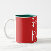 Joyeux Weihnachten-Tasse Zweifarbige Tasse (Links)