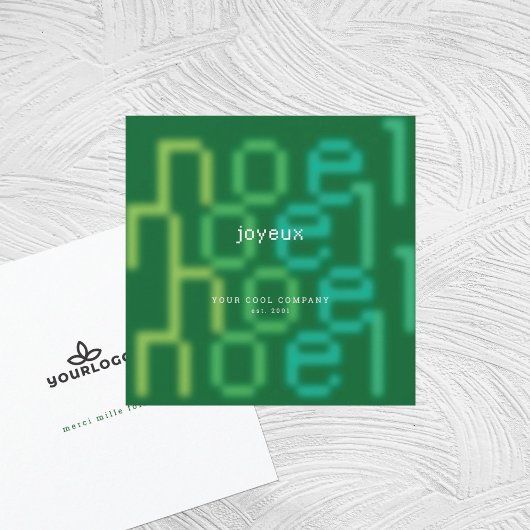 JOYEUX WEIHNACHTEN TECH SCHRIFTART CORPORATE CHRIS