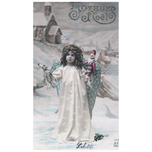 Joyeux Weihnachten Tischdecke (Vorderseite)