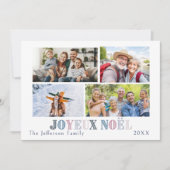 Joyeux Weihnachten Vier Fotokarte (Vorderseite)