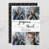 Joyeux-Weihnachten | Vier-Tage-Foto Feiertagskarte (Vorne/Hinten)