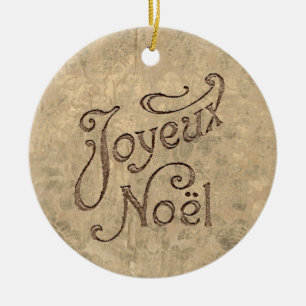 Joyeux Weihnachten Vintagen Weihnachten Keramik Ornament