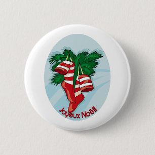 Joyeux Weihnachten Weihnachts-Strümpfe Button