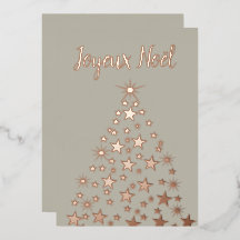 Joyeux Weihnachten Weihnachtsbaumstars Rose Golden