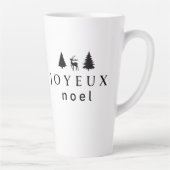 Joyeux Weihnachten Weihnachtsdesign mit Schneefloc Milchtasse (Rechts)