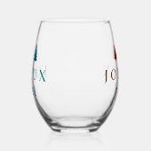 Joyeux Weihnachten Weihnachtsdesign mit Schneefloc Weinglas Ohne Stiel (Links)