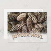 Joyeux Weihnachten Weihnachtsfeiertag Pine Cone (Vorne/Hinten)