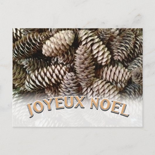 Joyeux Weihnachten Weihnachtsfeiertag Pine Cone (Vorderseite)