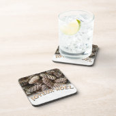 Joyeux Weihnachten Weihnachtsfeiertag Pine Cone Getränkeuntersetzer (Rechte Seite)