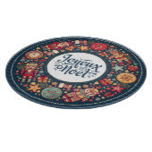 Joyeux Weihnachten Weihnachtsfiguren stilvoll Schneidebrett (Ecke)