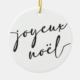 Joyeux Weihnachten Weihnachtskarte oder französisc Keramik Ornament