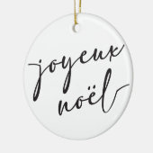 Joyeux Weihnachten Weihnachtskarte oder französisc Keramik Ornament (Links)