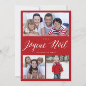 Joyeux Weihnachten Weihnachtsschrift 3 FotoCollage (Vorderseite)