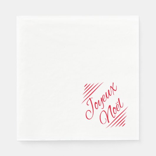 Joyeux Weihnachten - Weihnachtswünsche Serviette (Vorderseite)