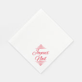 Joyeux Weihnachten - Weihnachtswünsche Serviette (Ecke)